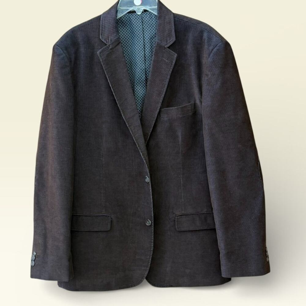 Johnston & Murphy XXL Corduroy Sport Coat Elbow Patches Blazer Jacket
